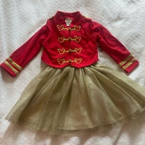 Pippa & Julie Red and Gold Disney Majorette Tulle Dress